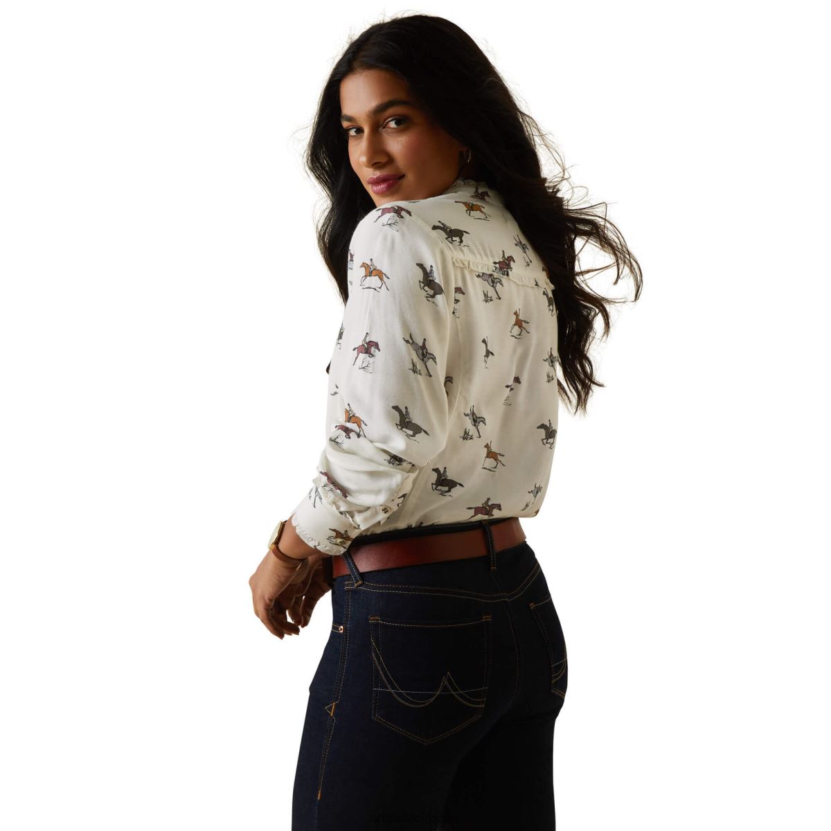 blast Ariat clarion blus färskt tryck kvinnor F04842757