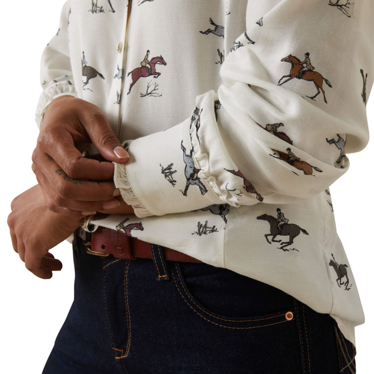 blast Ariat clarion blus färskt tryck kvinnor F04842757