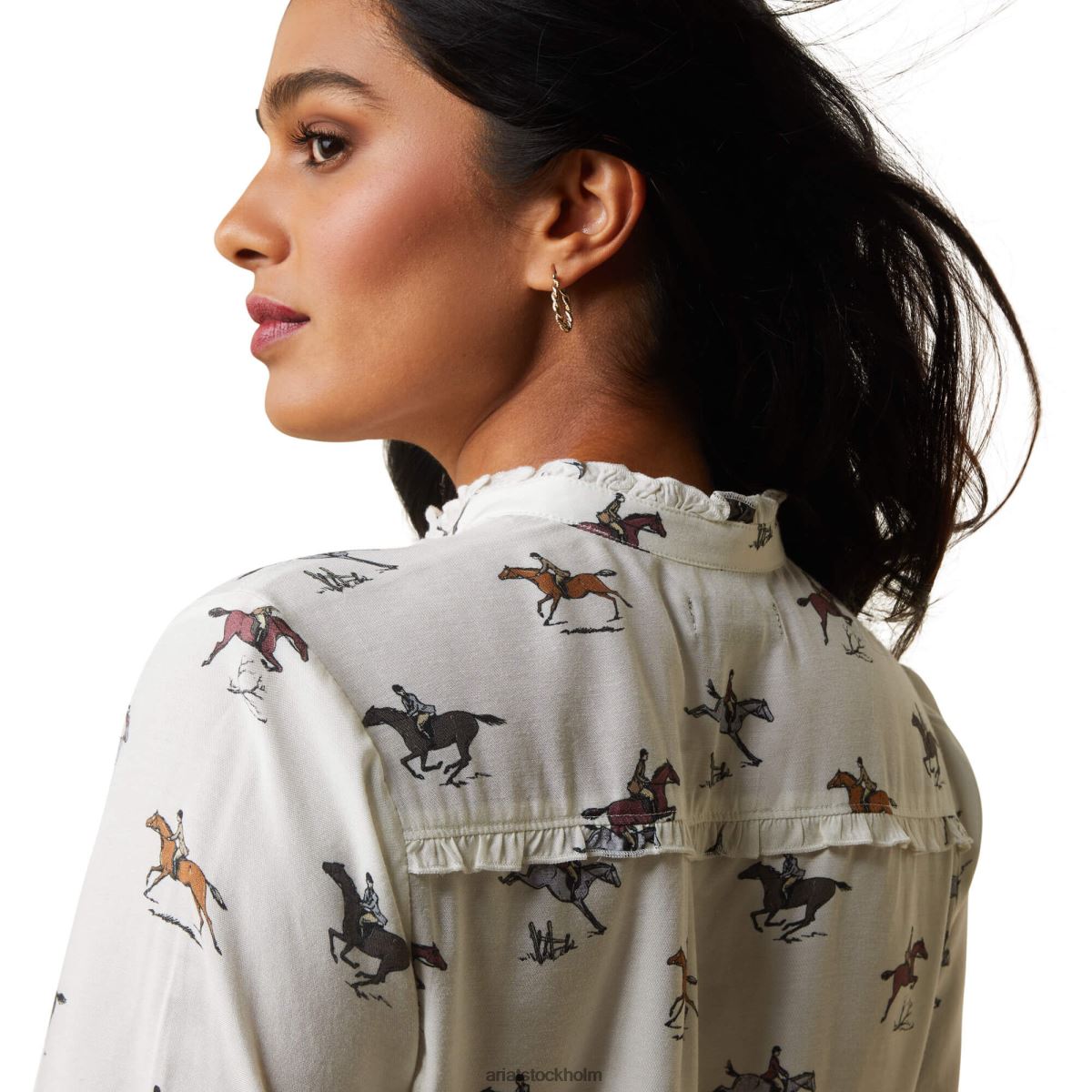 blast Ariat clarion blus färskt tryck kvinnor F04842757