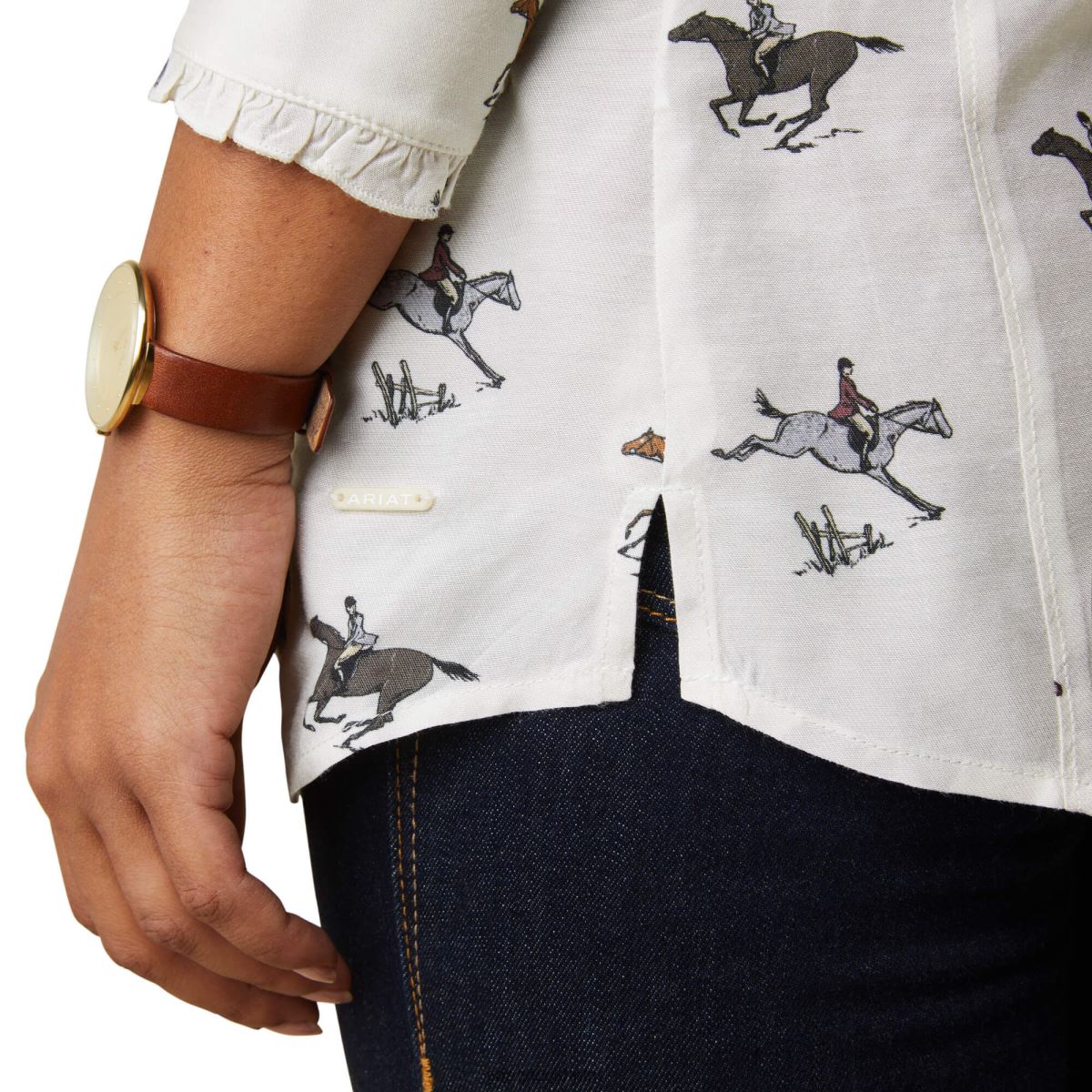 blast Ariat clarion blus färskt tryck kvinnor F04842757