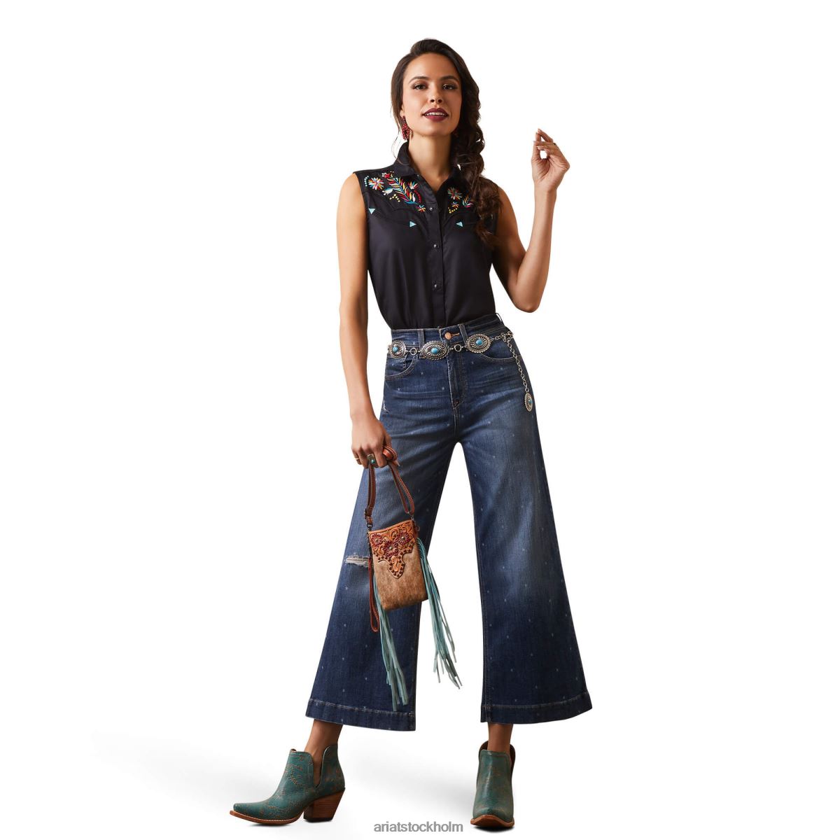 blast Ariat connie skjorta svart kvinnor F04842823