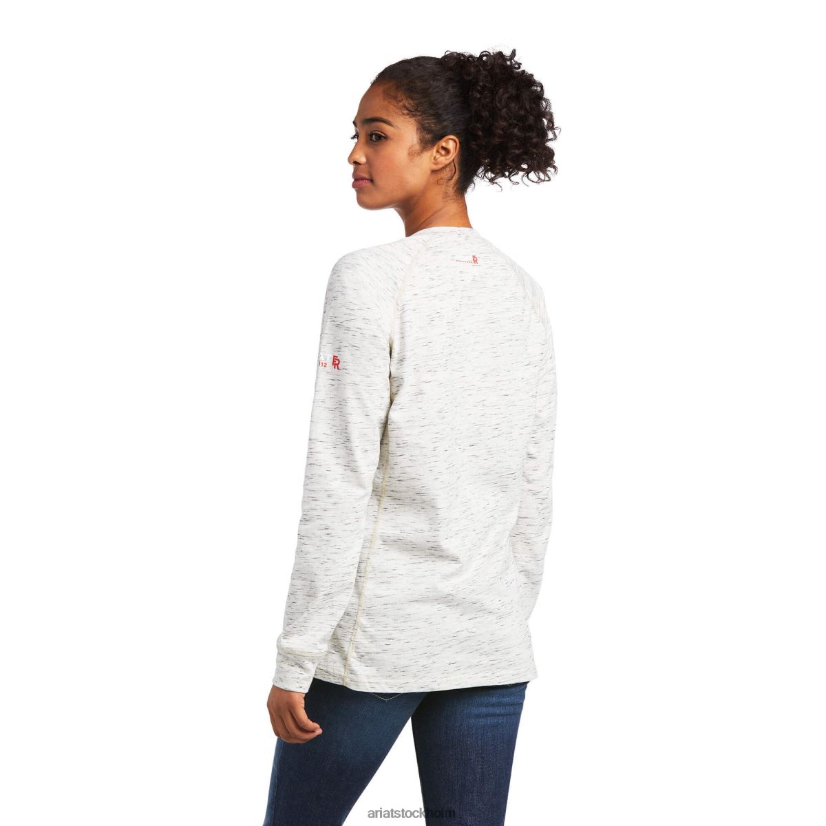 blast Ariat fr air henley rymdfärg gråmelerad kvinnor F04843032