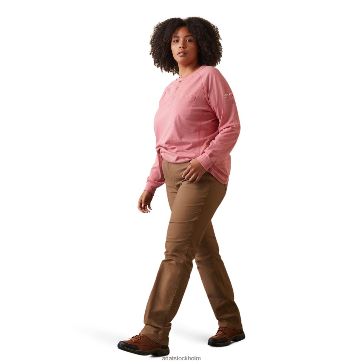 blast Ariat fr air henley solkysst korall kvinnor F04843033