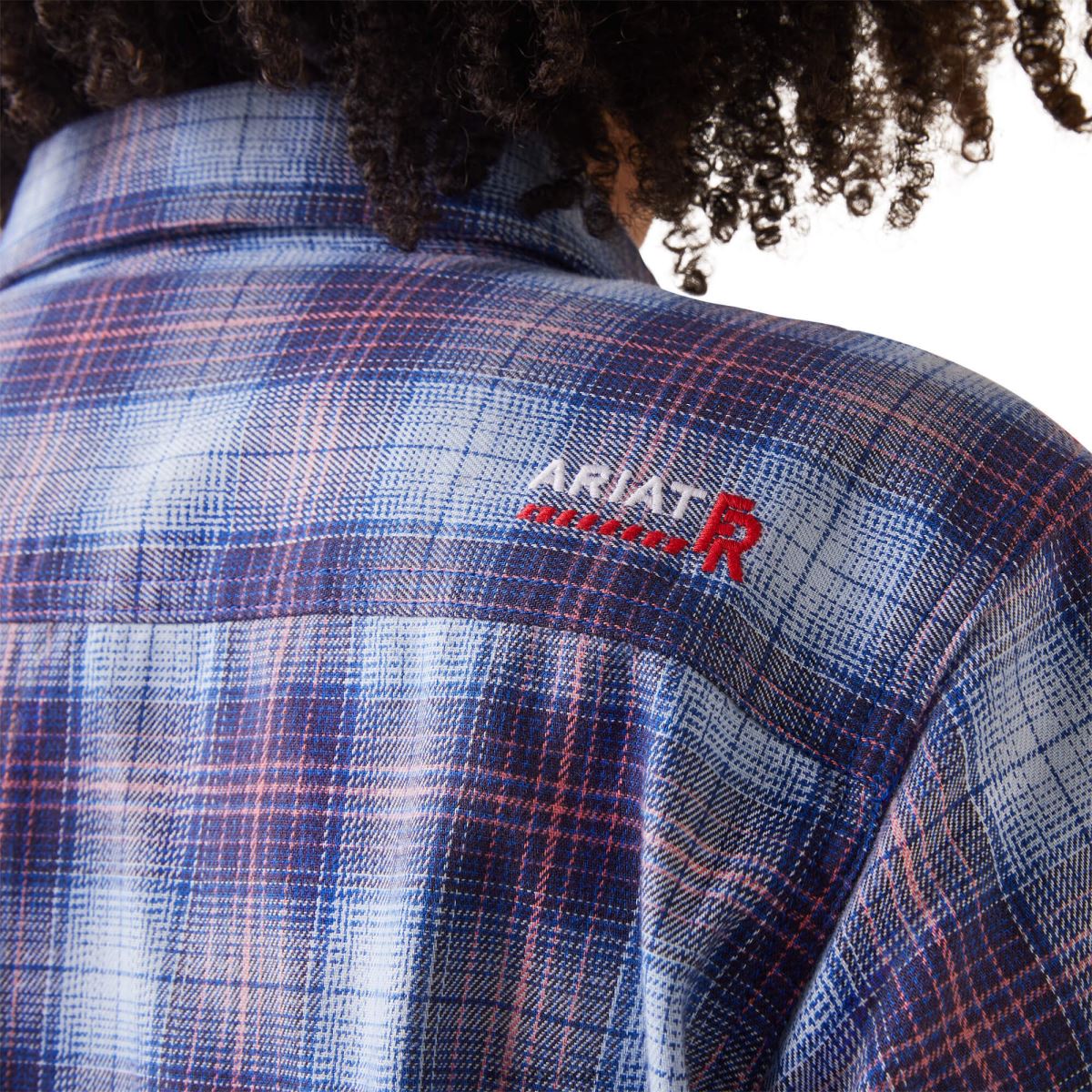 blast Ariat fr mcdowell arbetsskjorta klar himmel pläd kvinnor F04843139