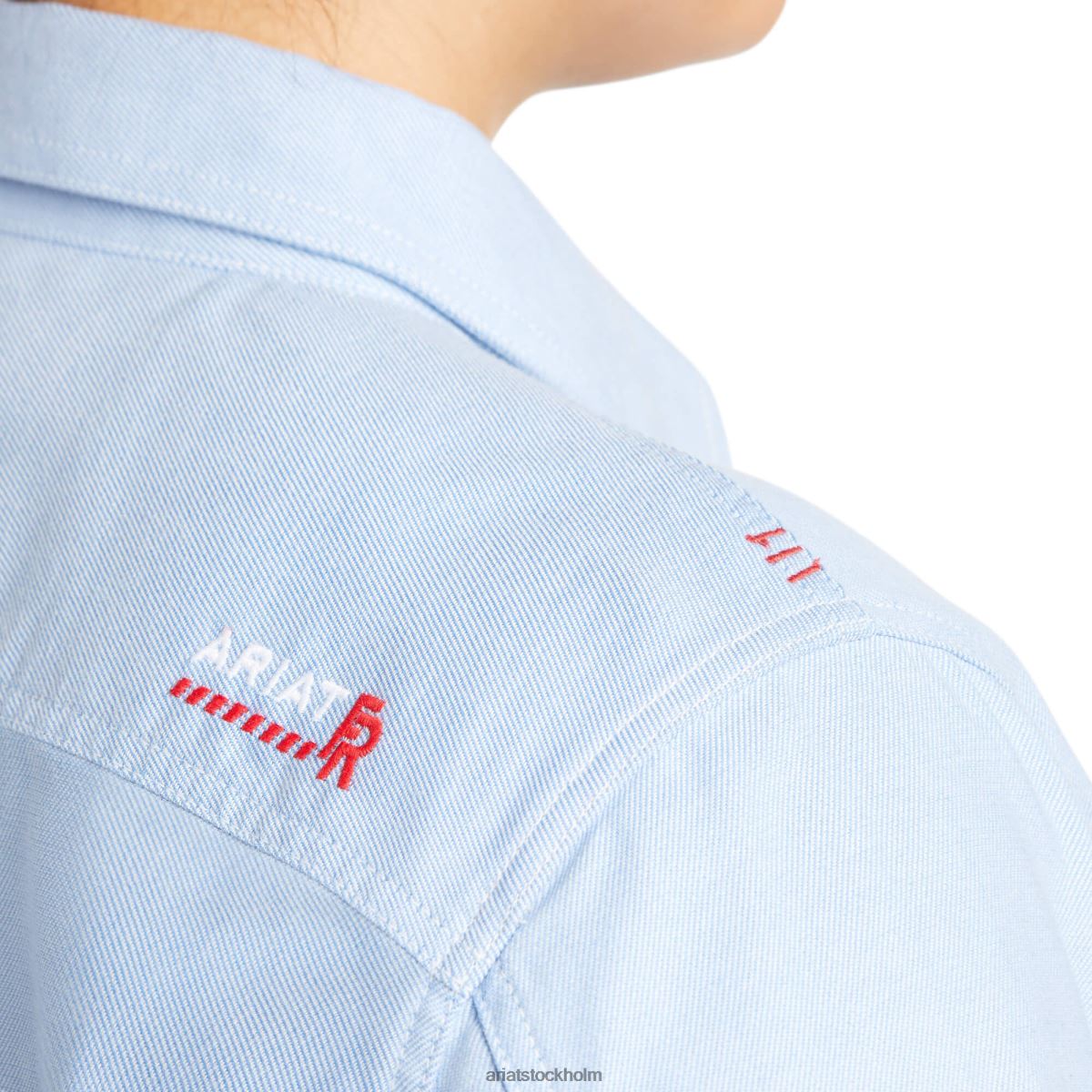 blast Ariat fr solid durastretch arbetsskjorta med snäpp blå kypert kvinnor F04843705