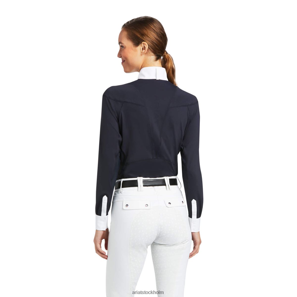 blast Ariat kastanjebrun showskjorta visa flottan kvinnor F04843698