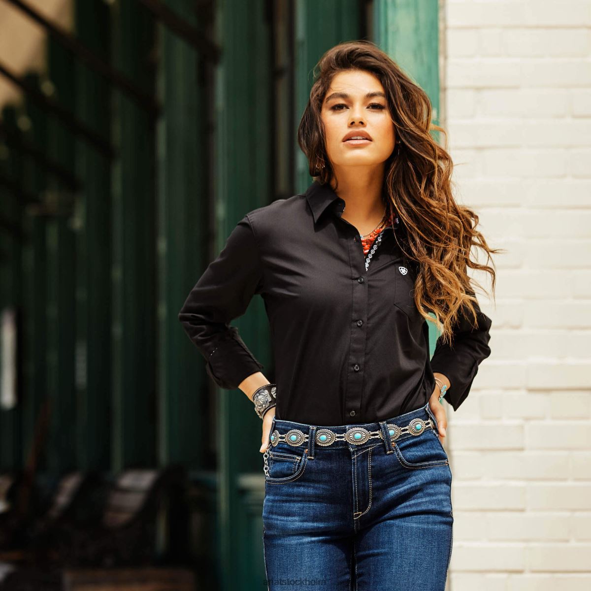 blast Ariat kirby stretch skjorta svart kvinnor F04842787