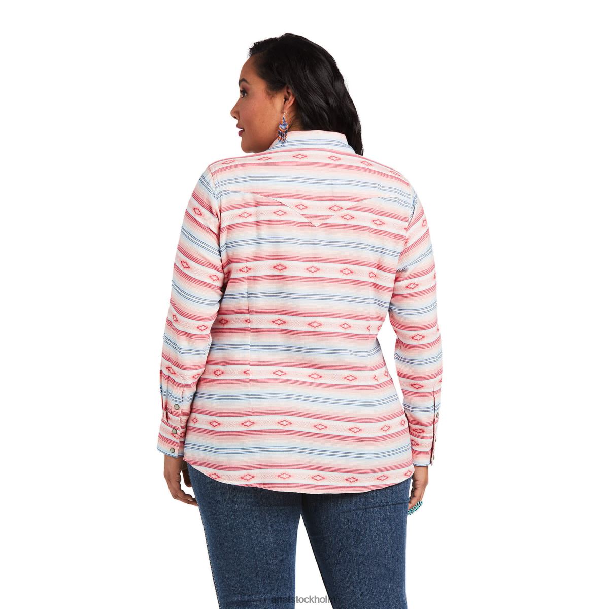 blast Ariat äkta akvarell serape skjorta akvarell serape jacquard kvinnor F04843173