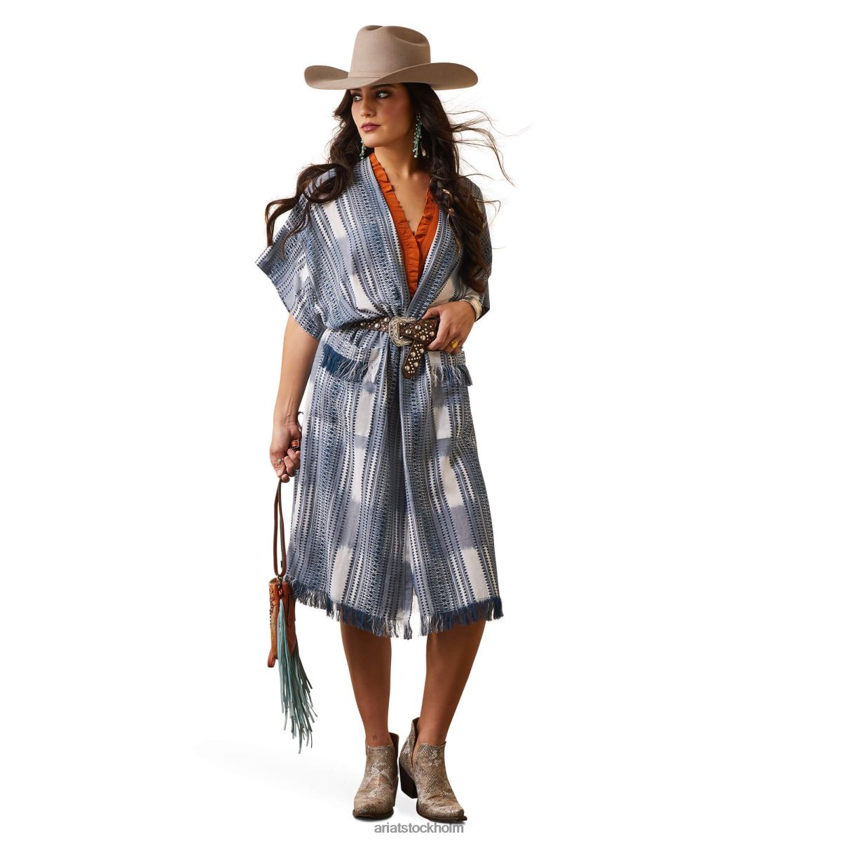 blast Ariat lauren kimono wrap multi-garn färgämne kvinnor F04843203
