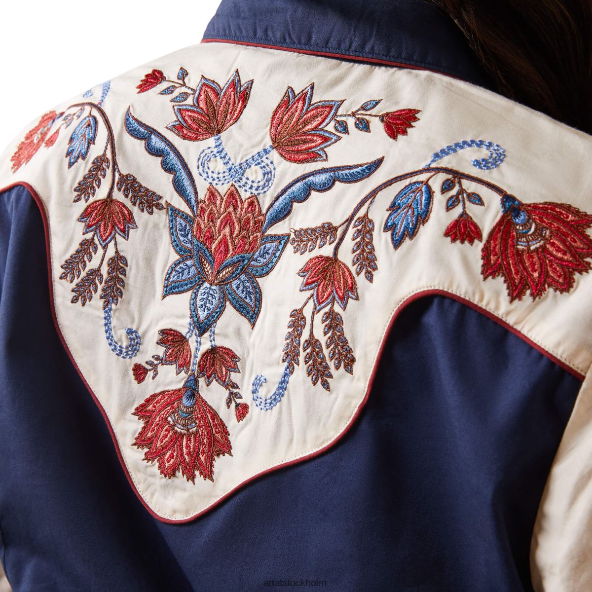 blast Ariat loretta skjorta marin/smörkräm kvinnor F04842759