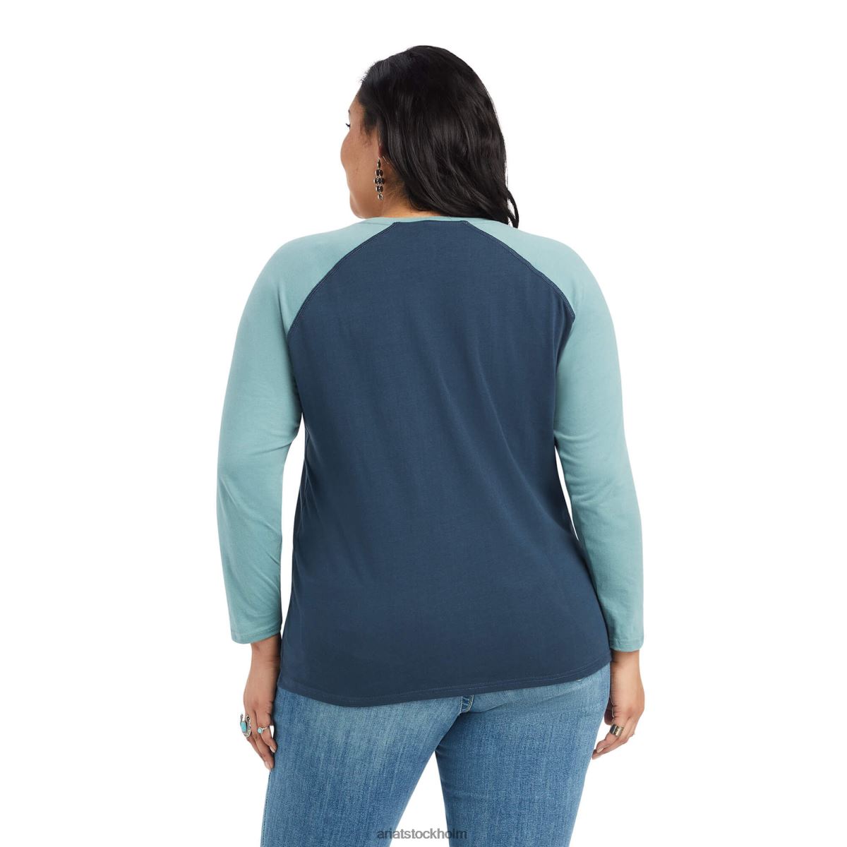 blast Ariat riktig basebolltröja midnatt flottan/arktis kvinnor F04843116