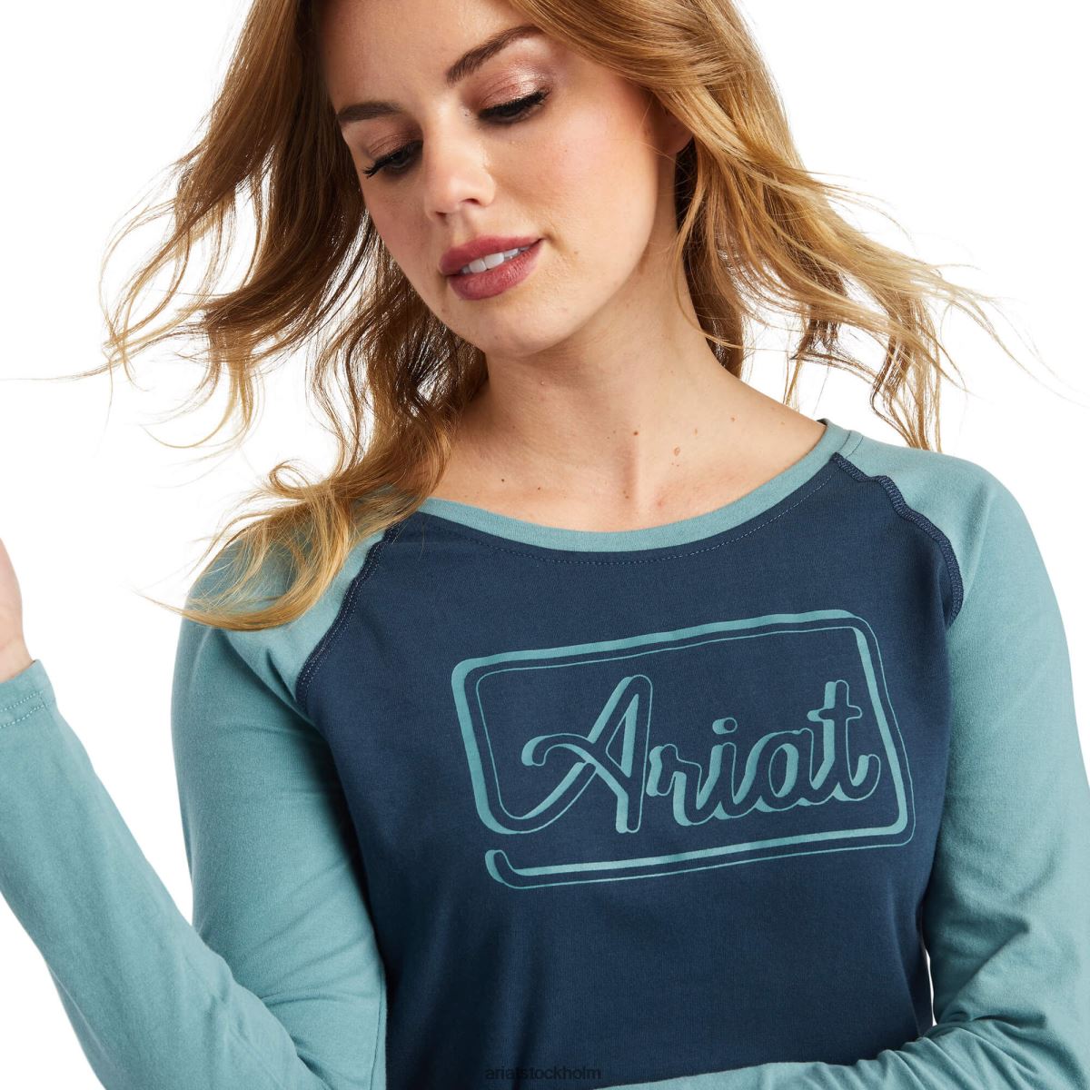 blast Ariat riktig basebolltröja midnatt flottan/arktis kvinnor F04843116