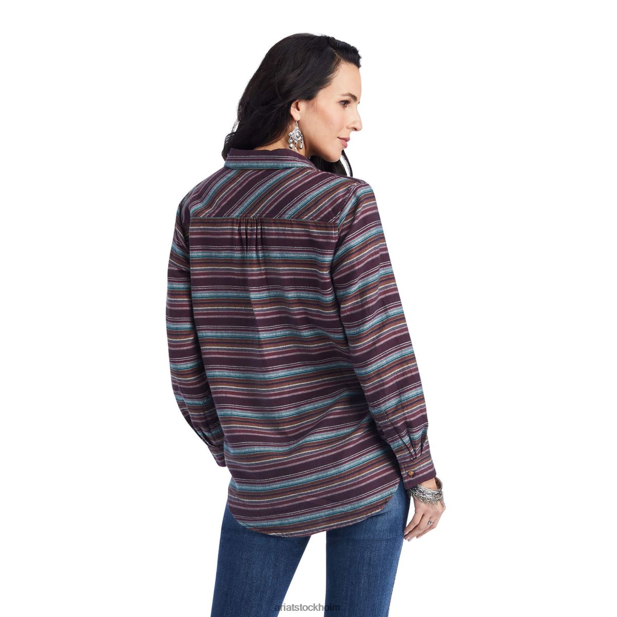 blast Ariat riktig billie jean popover skjorta vägkantsrand kvinnor F04842774