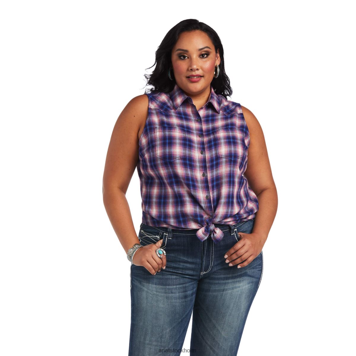 blast Ariat riktig billie jean skjorta heartland pläd kvinnor F04843128