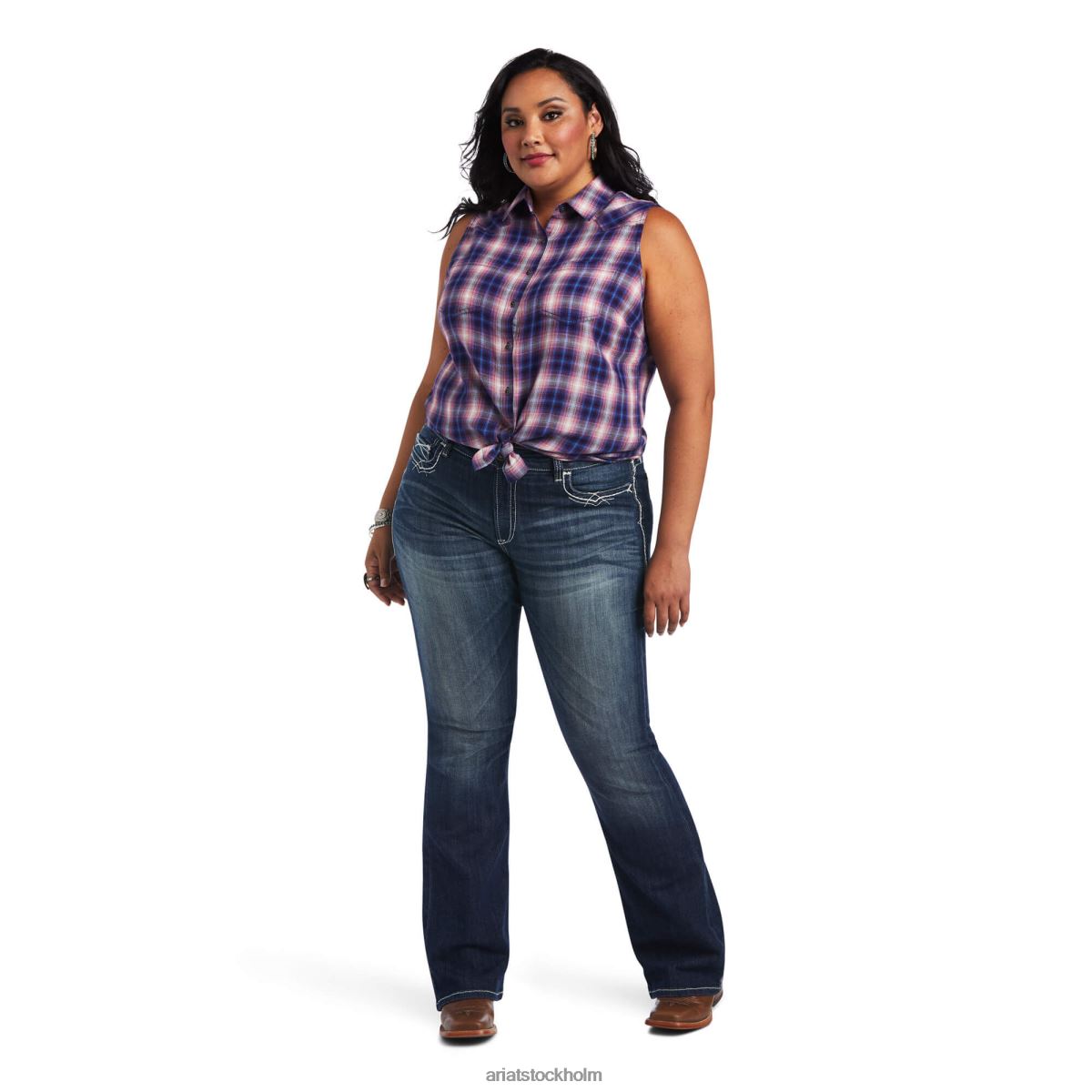 blast Ariat riktig billie jean skjorta heartland pläd kvinnor F04843128