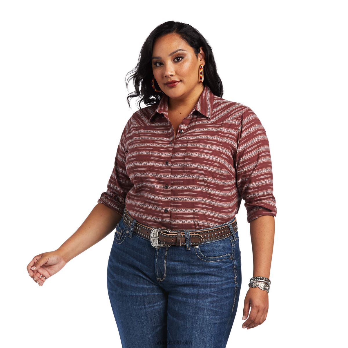 blast Ariat riktig billie jean skjorta ikat jacquard kvinnor F04843198