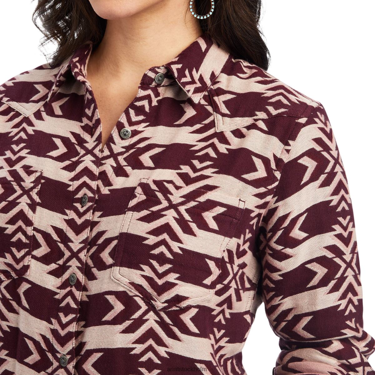 blast Ariat riktig billie jean skjorta nordstjärna jacquard kvinnor F04843062