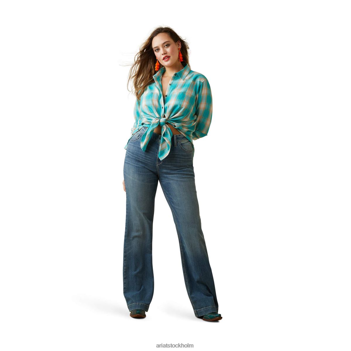 blast Ariat riktig billie rae skjorta ojai pläd kvinnor F04843233