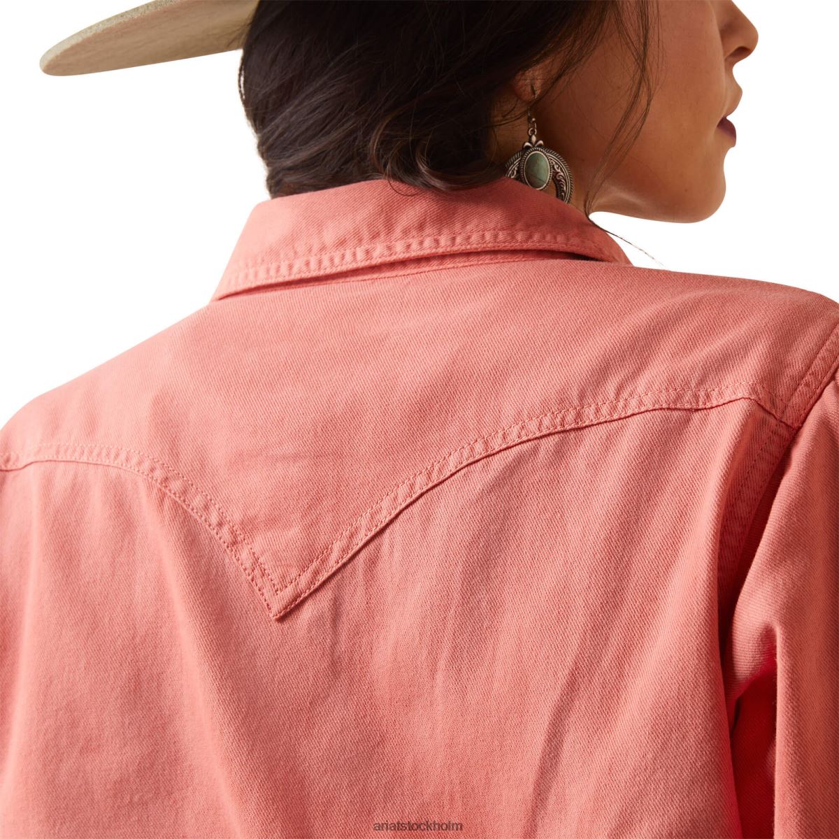 blast Ariat riktig jurlington snapskjorta blekt tegel kvinnor F04842796