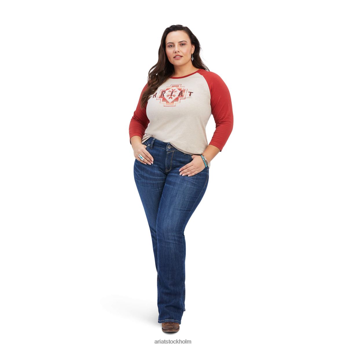 blast Ariat riktig regnbågsklassisk skjorta havregrynsljung kvinnor F04843197