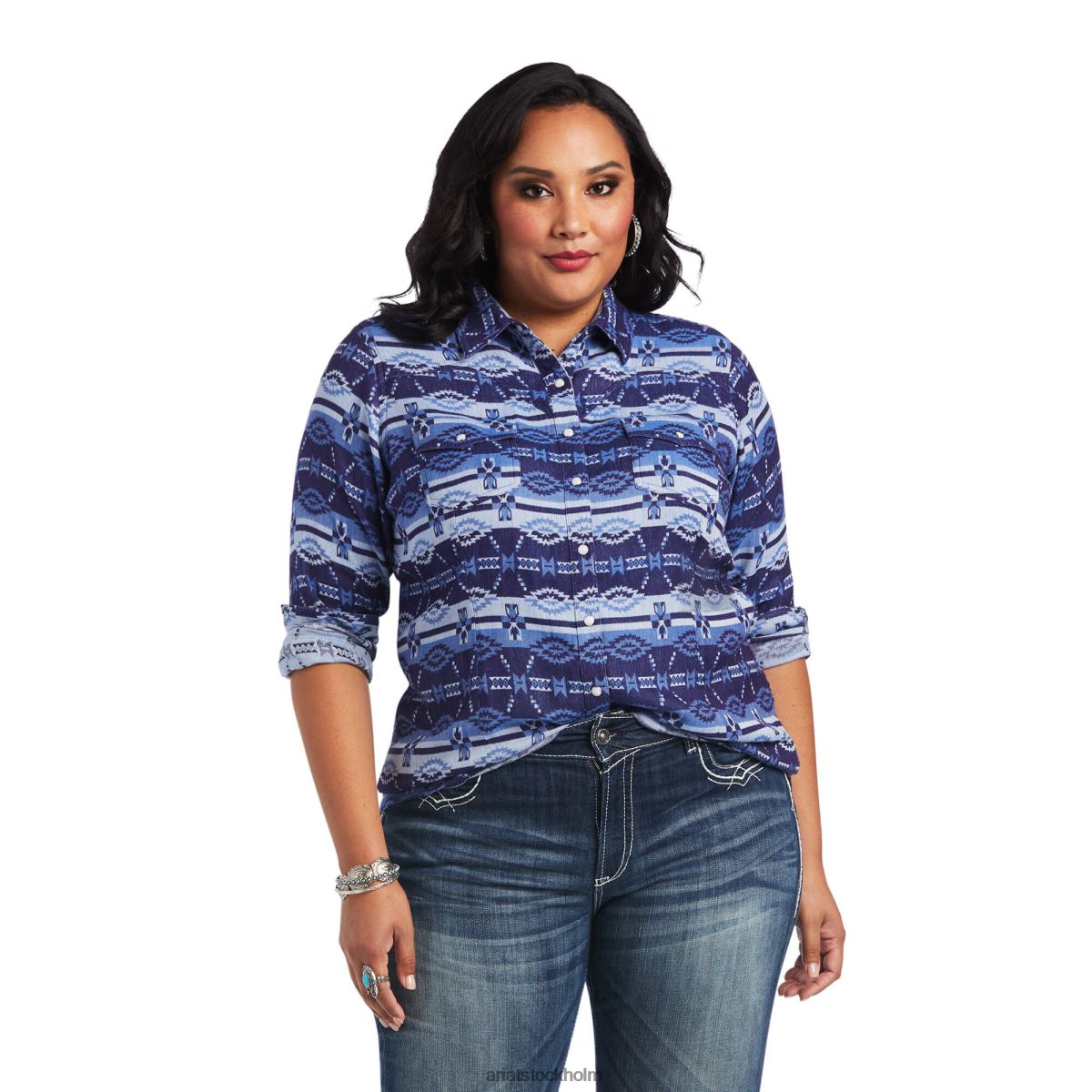blast Ariat riktig skjorta oceanisk kvinnor F04843194