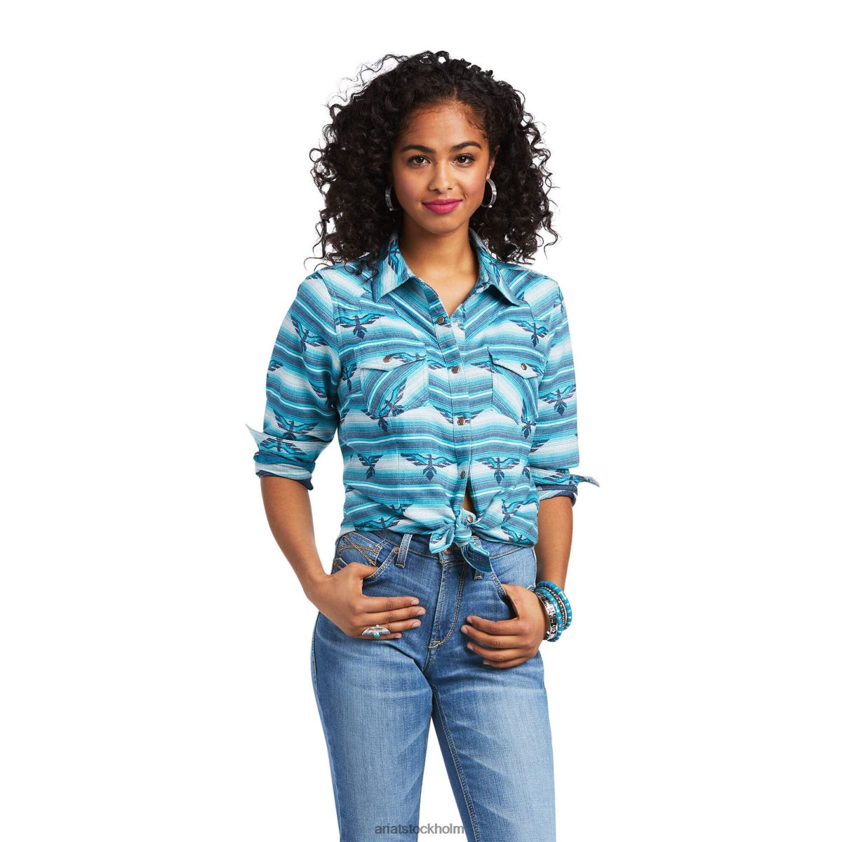 blast Ariat riktig vild thunderbird tröja vild thunderbird jacquard kvinnor F04843174