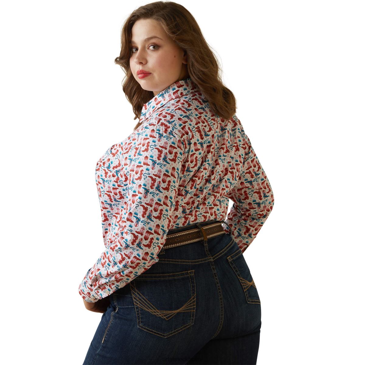 blast Ariat rynkbeständig kirby stretchskjorta blazin stövlar kvinnor F04842836