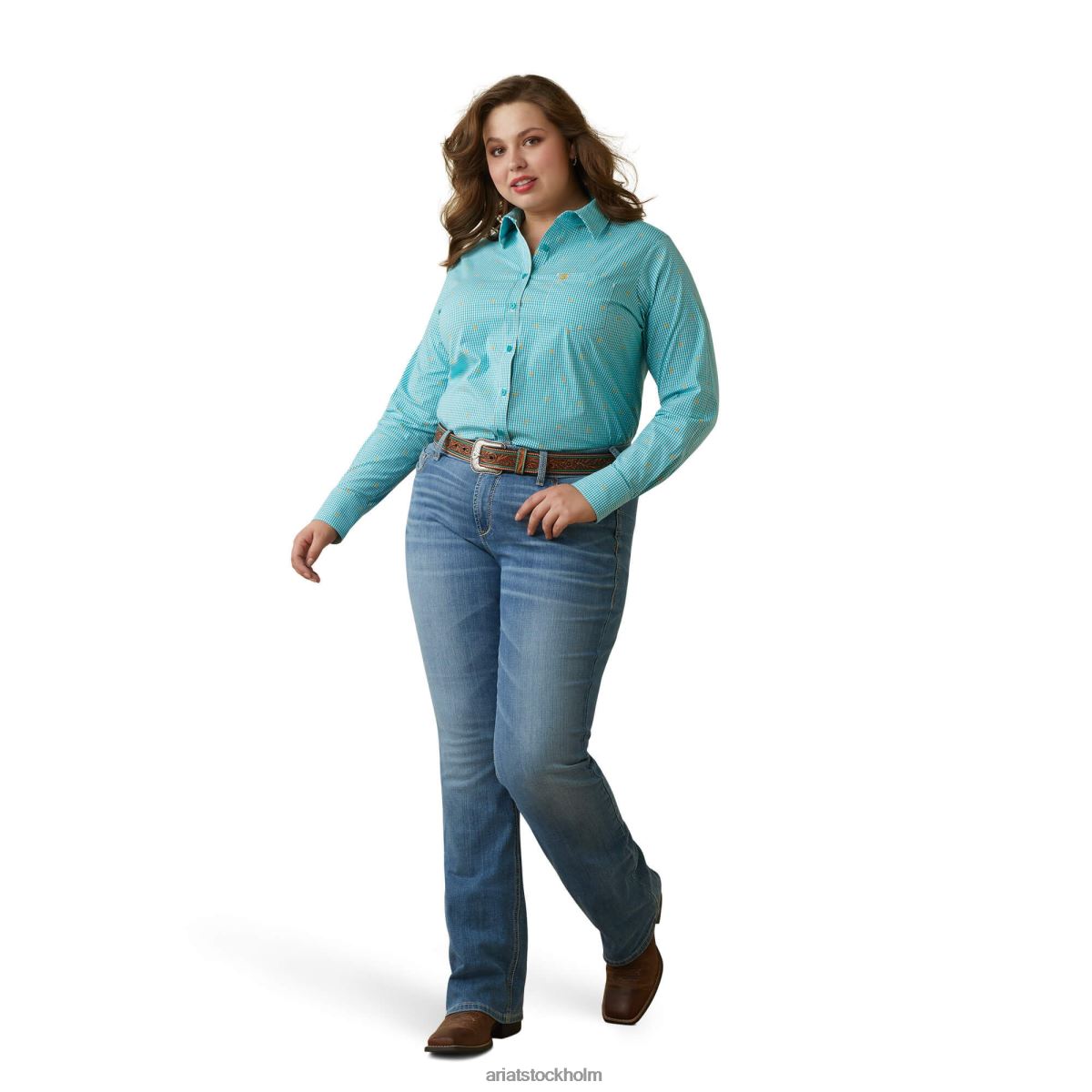 blast Ariat rynkbeständig kirby stretchskjorta susanna kolla kvinnor F04842800