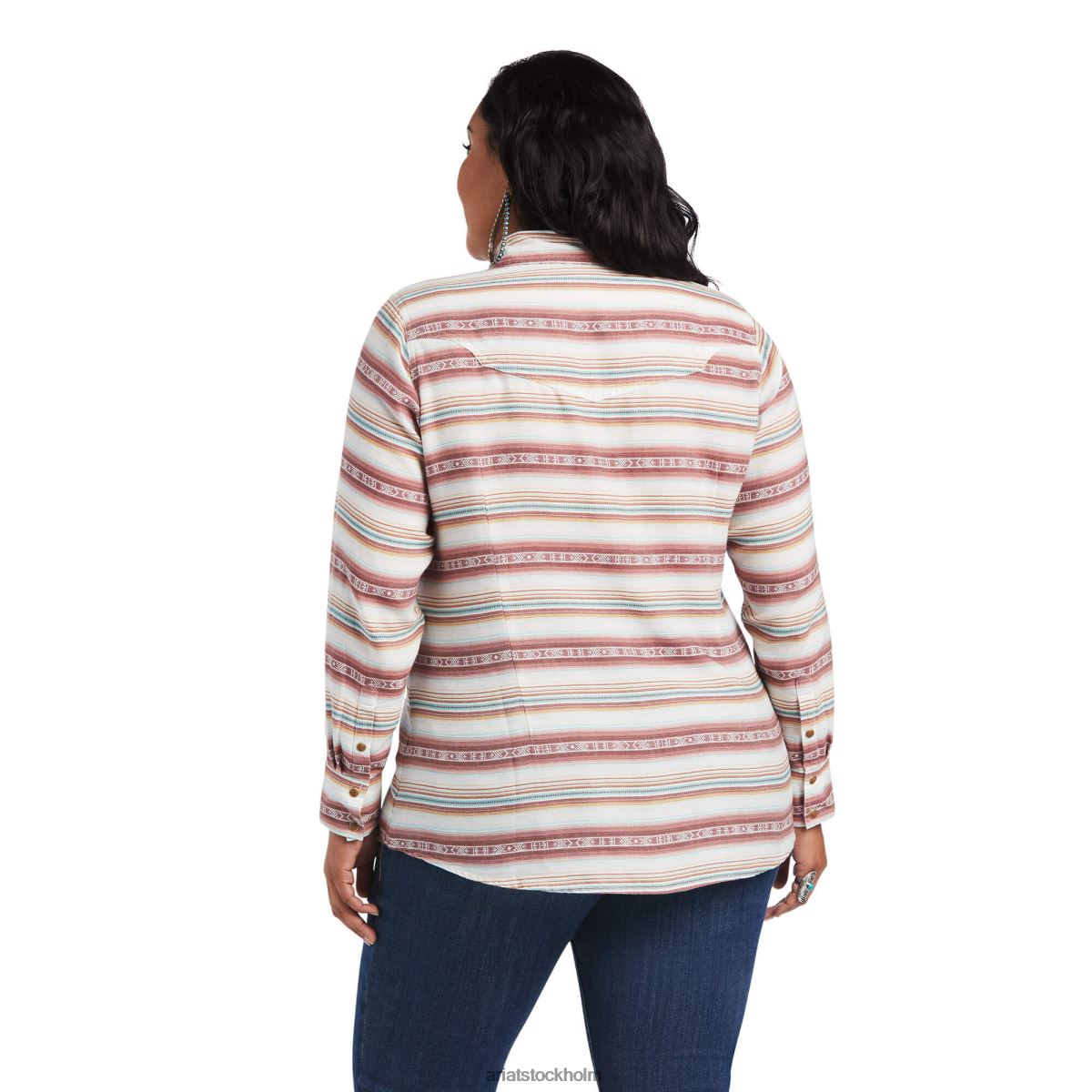 blast Ariat skjorta i äkta rosenträ palisander jacquard kvinnor F04842948