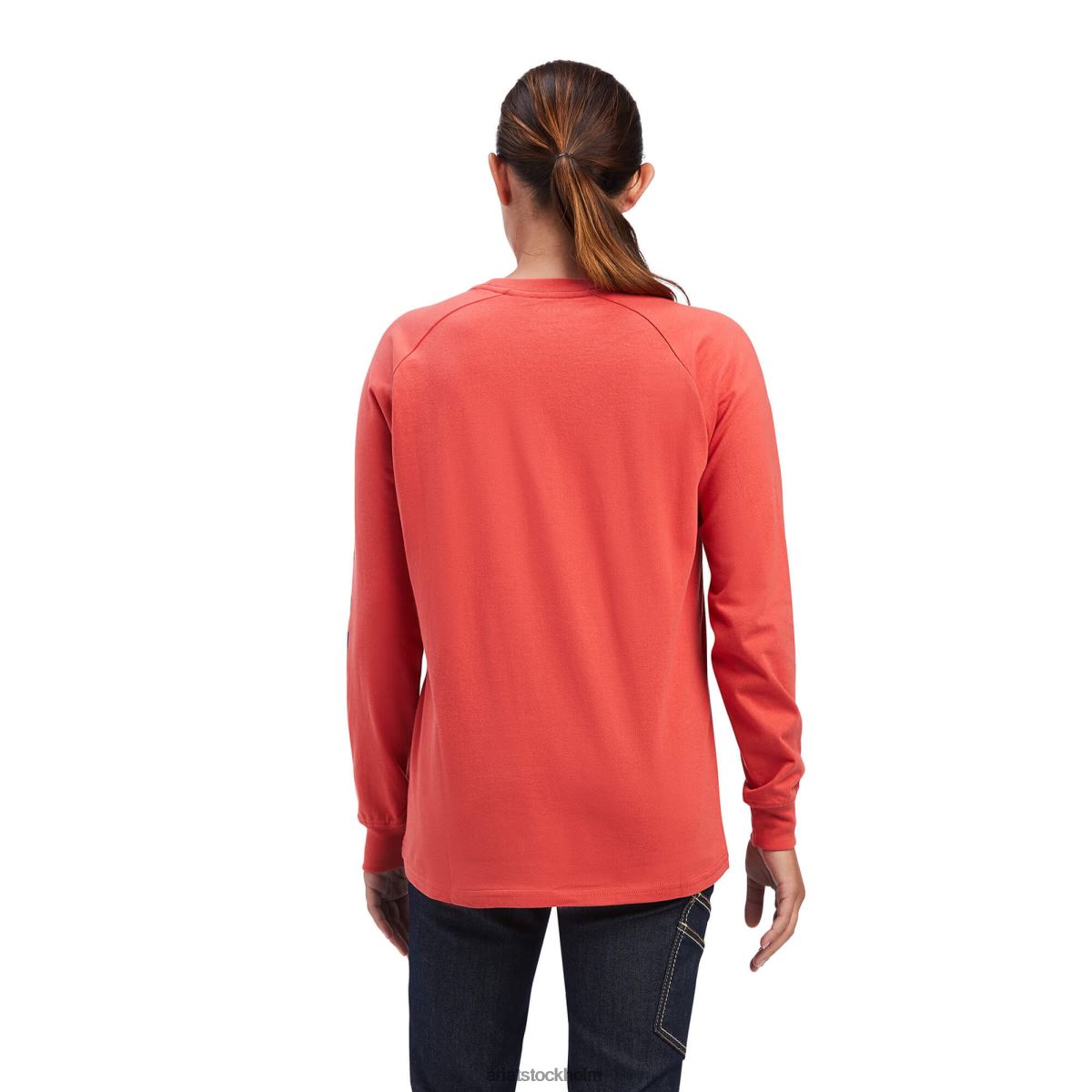 blast Ariat stark logotyp i armeringsjärn i bomull bakat äpple/mood indigo kvinnor F04843131