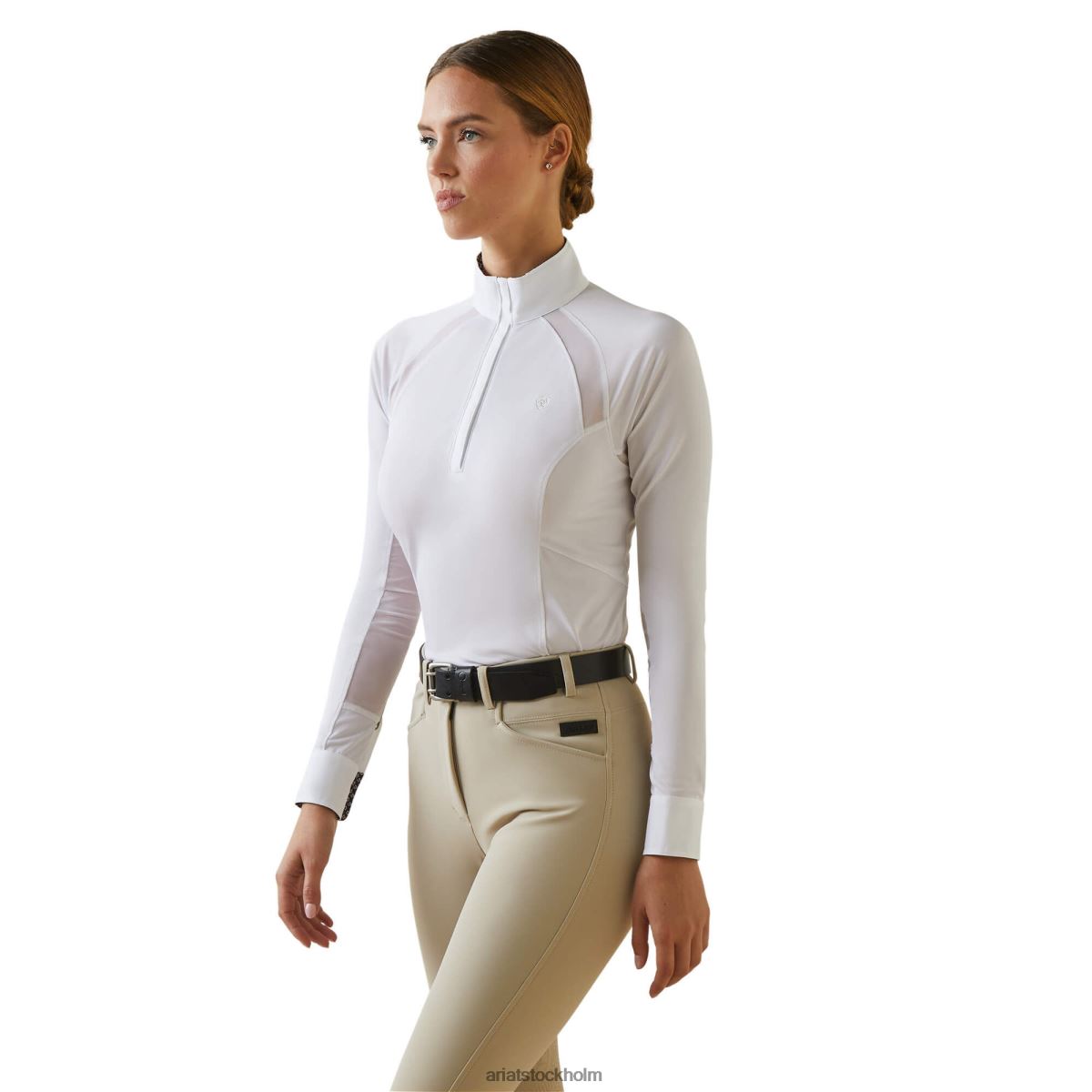 blast Ariat sunstopper pro 2.0 show tröja vit/oscar kvinnor F04843669