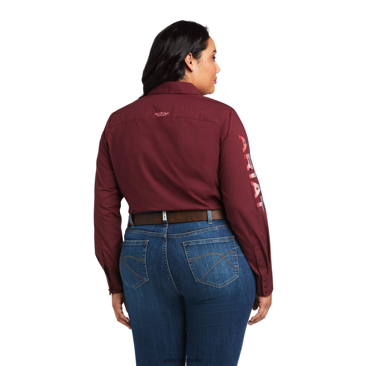 blast Ariat team kirby stretchtröja zinfandel kvinnor F04842841