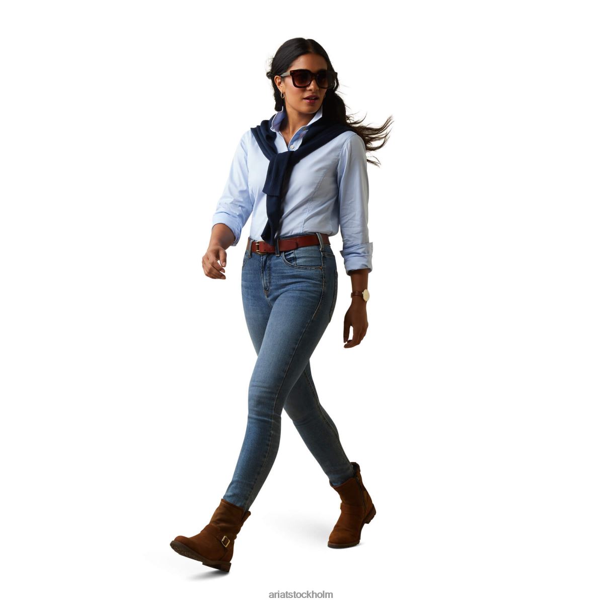 blast Ariat tomales skjorta puderblå kvinnor F04843099