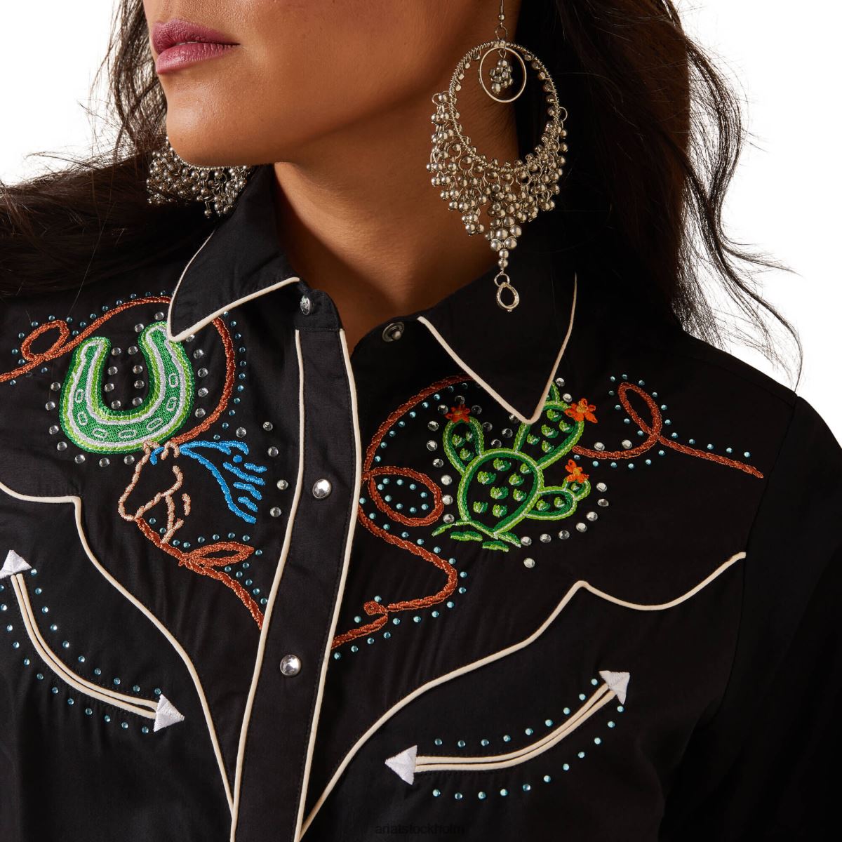 blast Ariat wynette skjorta svart kvinnor F04842770