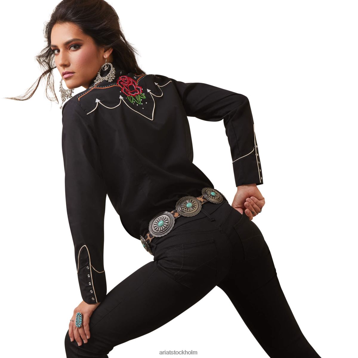 blast Ariat wynette skjorta svart kvinnor F04842770