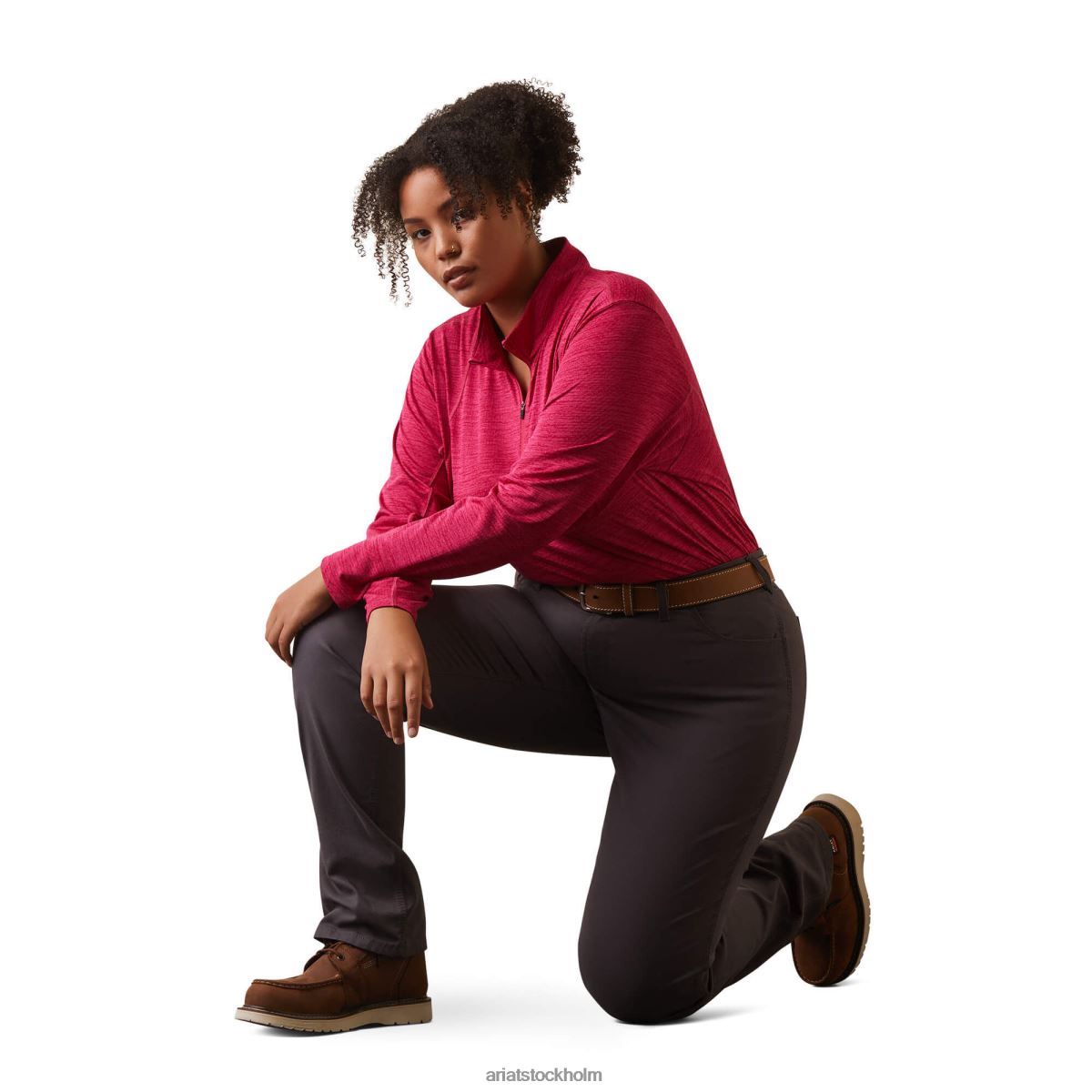 blast Ariat armeringsjärn evolution 1/2 dragkedja körsbärsjubileum kvinnor F04843129