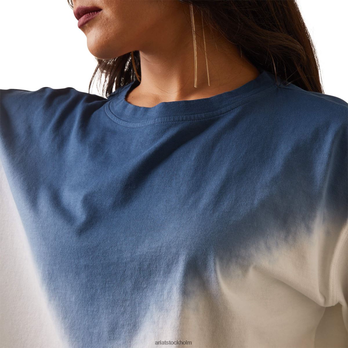 blast Ariat hej ombre topp vit kvinnor F04843108