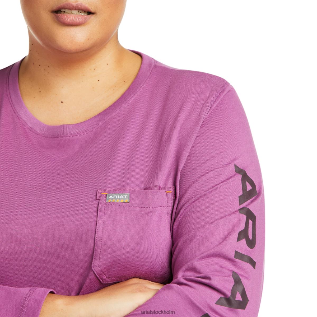 blast Ariat T-shirt med logotyp för armeringsjärn ametistblå/lila dryck kvinnor F04842915