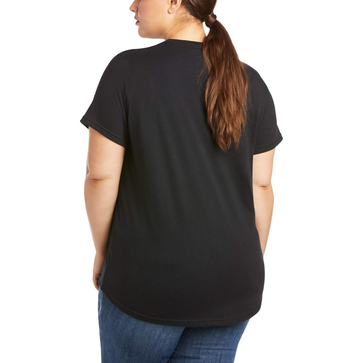 blast Ariat T-shirt med stark logotyp i armeringsjärn i bomull Marin kvinnor F04843006