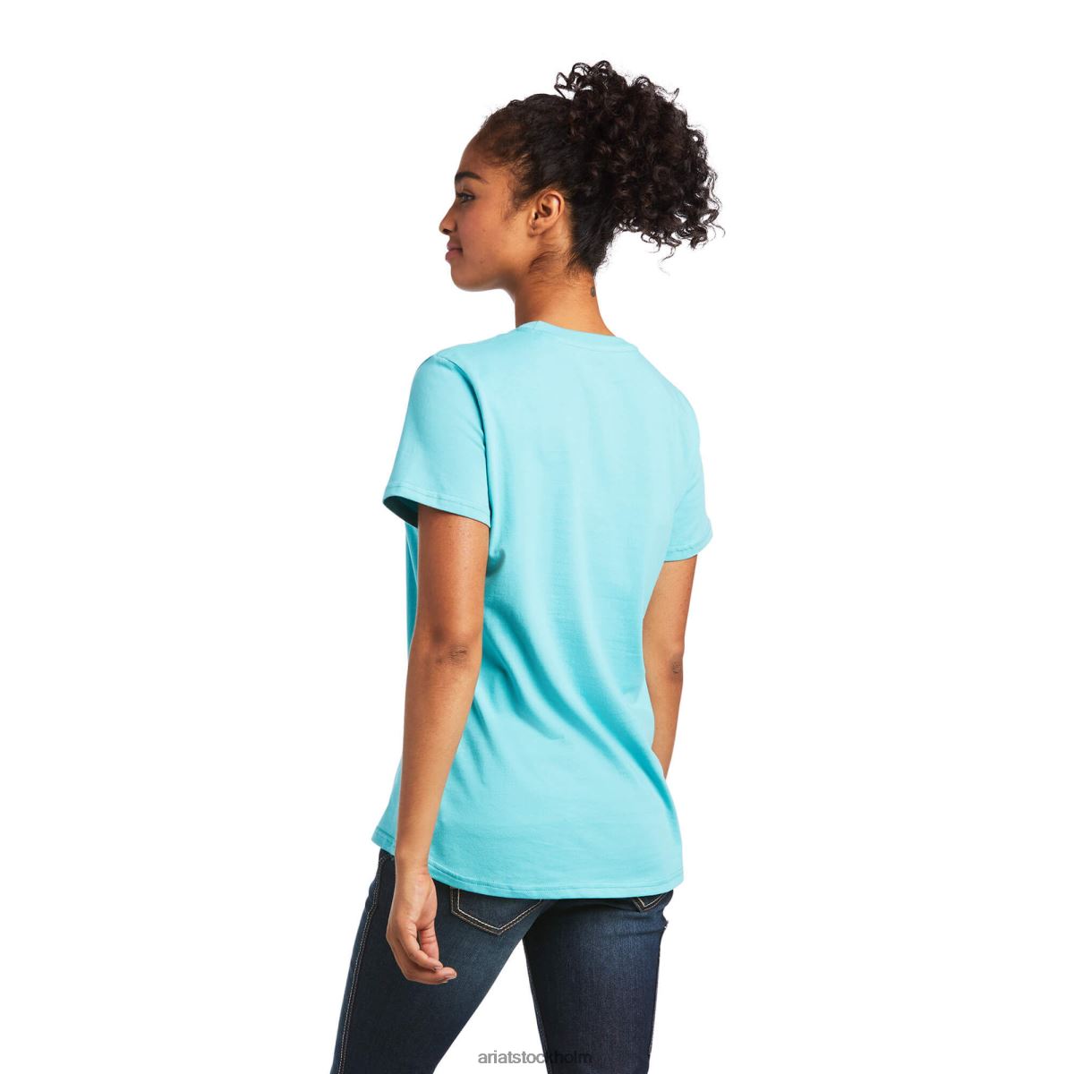 blast Ariat T-shirt med stark logotyp i armeringsjärn i bomull ängsbäck kvinnor F04842932