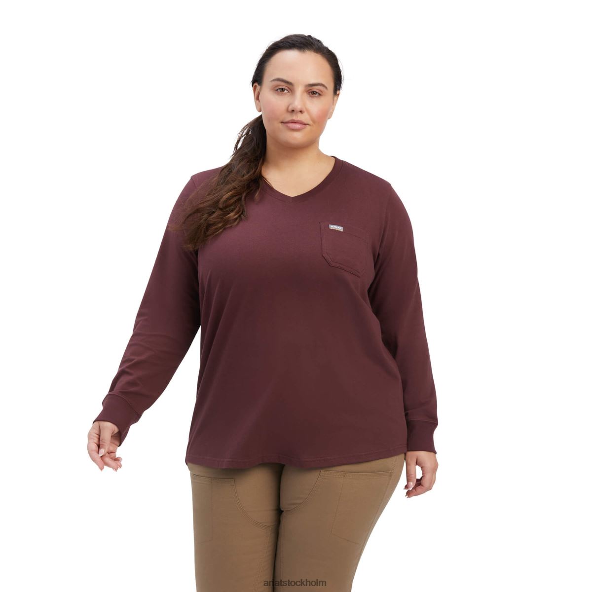 blast Ariat armeringsjärn bomull stark sydväst grafisk t-shirt dekadent choklad kvinnor F04843185