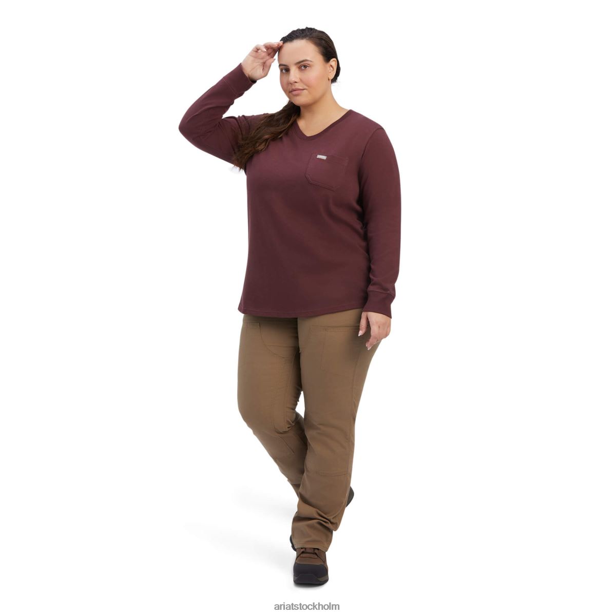 blast Ariat armeringsjärn bomull stark sydväst grafisk t-shirt dekadent choklad kvinnor F04843185