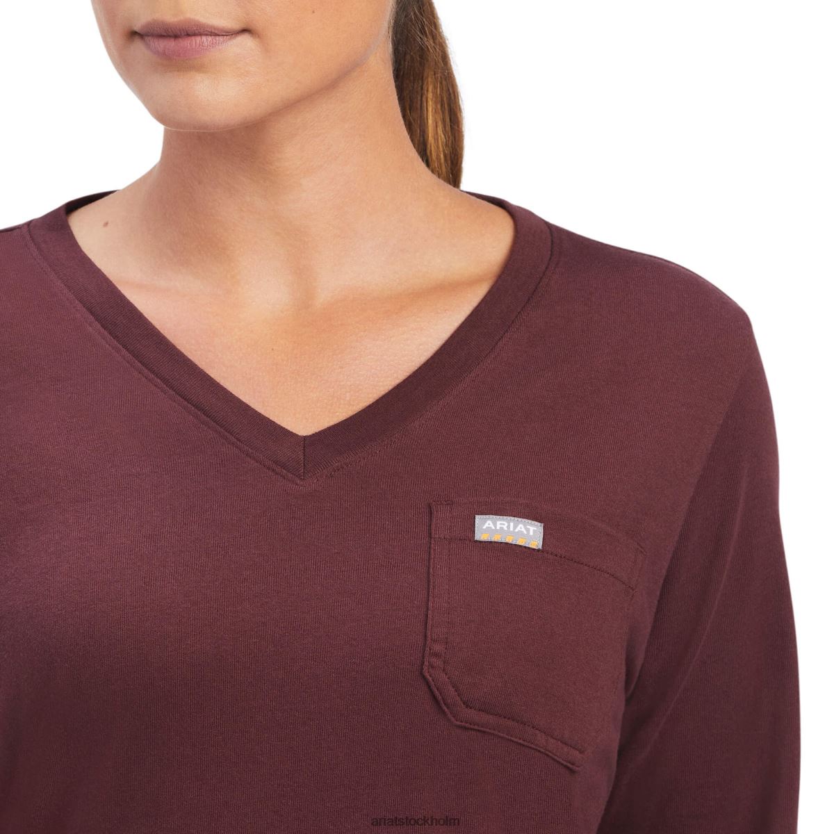 blast Ariat armeringsjärn bomull stark sydväst grafisk t-shirt dekadent choklad kvinnor F04843185