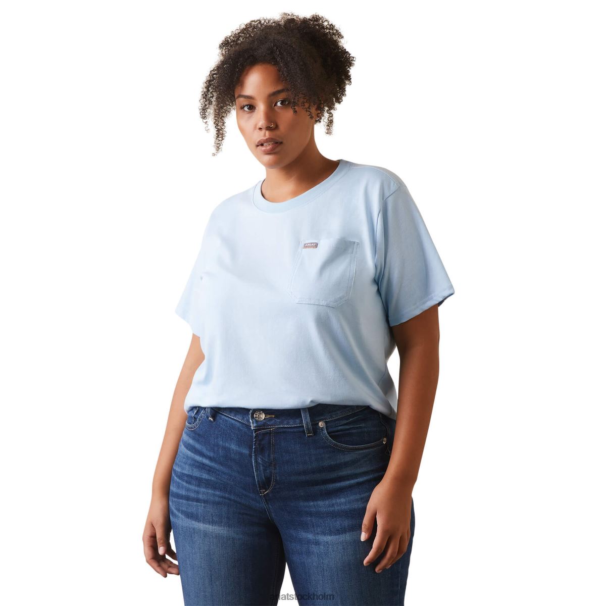 blast Ariat armeringsjärn, bomullsstark grafisk t-shirt med grov hals klar himmel kvinnor F04842964