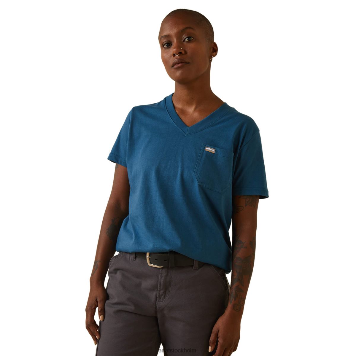 blast Ariat armeringsjärn cottonstrong amerikansk flagga graphc t-shirt nyckel largo kvinnor F04843123