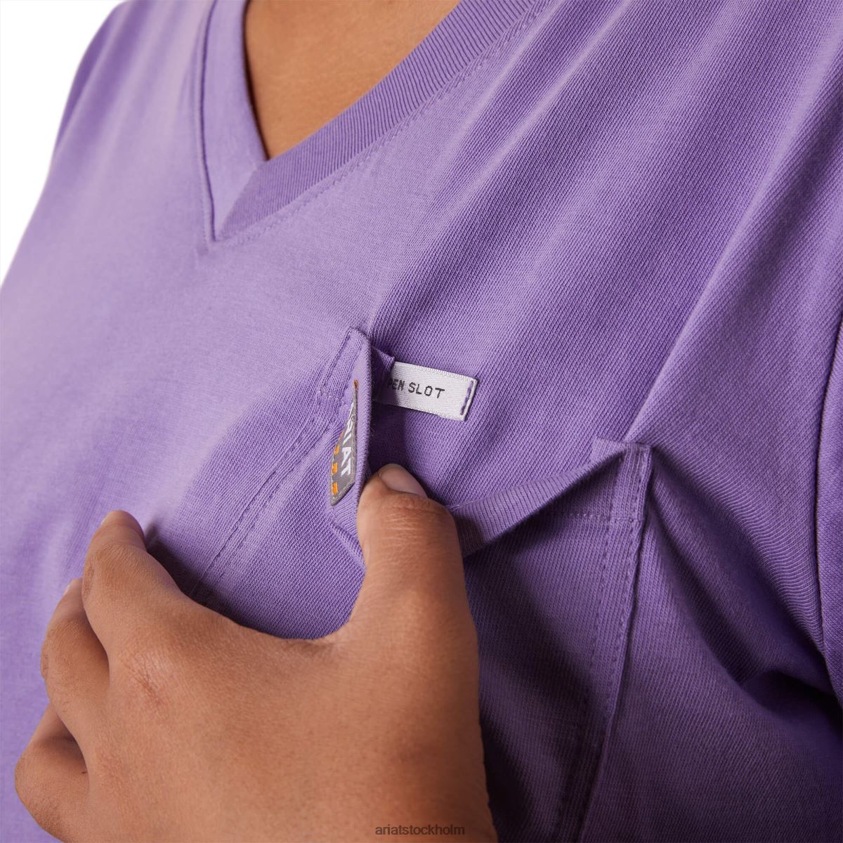 blast Ariat armeringsjärn cottonstrong amerikansk flagga graphc t-shirt paisley lila kvinnor F04843149