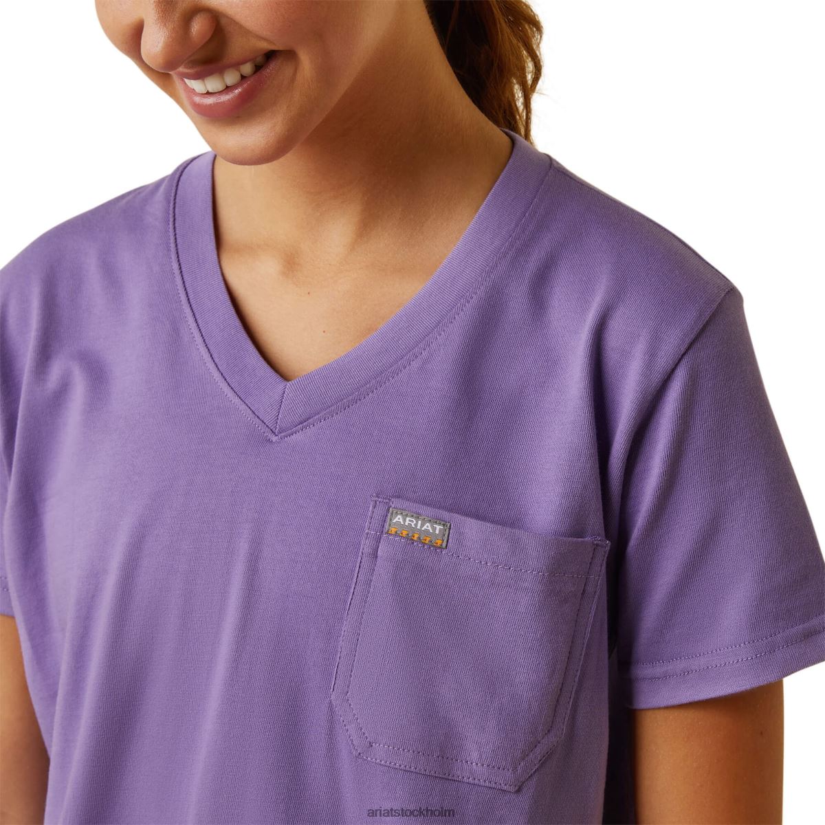 blast Ariat armeringsjärn cottonstrong amerikansk flagga graphc t-shirt paisley lila kvinnor F04843149