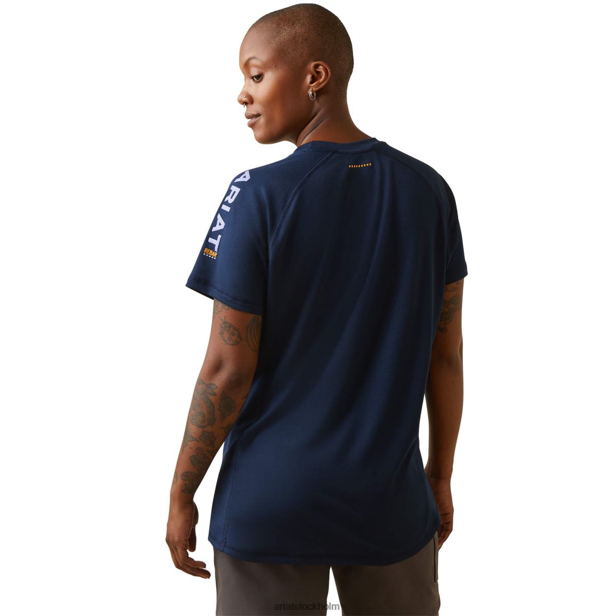 blast Ariat armeringsjärn heat fighter t-shirt marin/skymning kvinnor F04842971