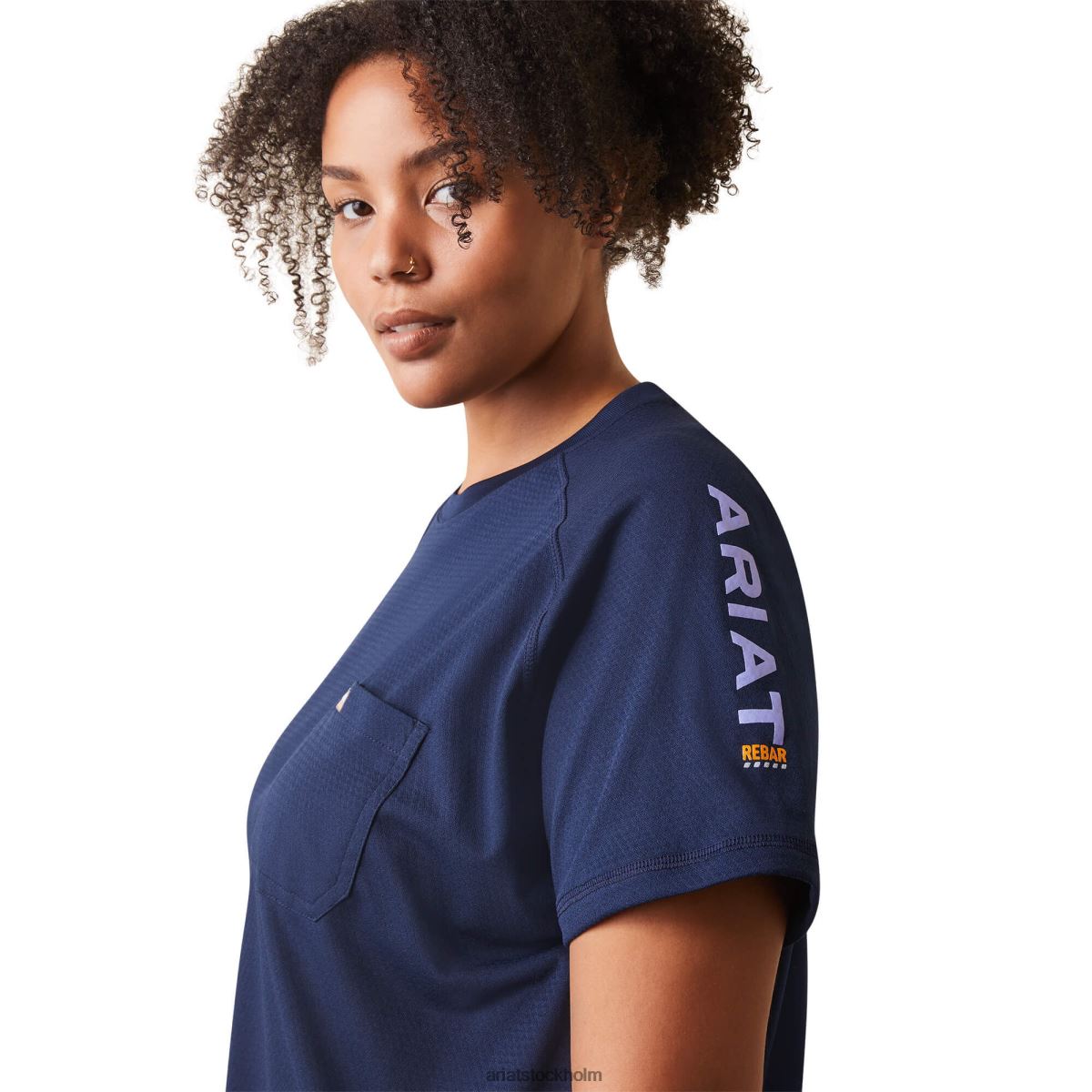 blast Ariat armeringsjärn heat fighter t-shirt marin/skymning kvinnor F04842971