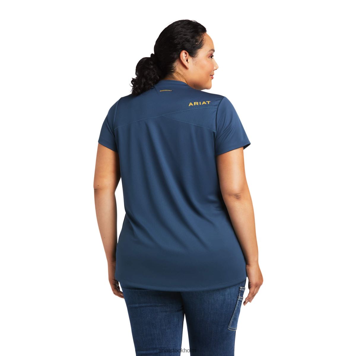 blast Ariat armeringsjärn polartec elite all season t-shirt blå tall kvinnor F04843230